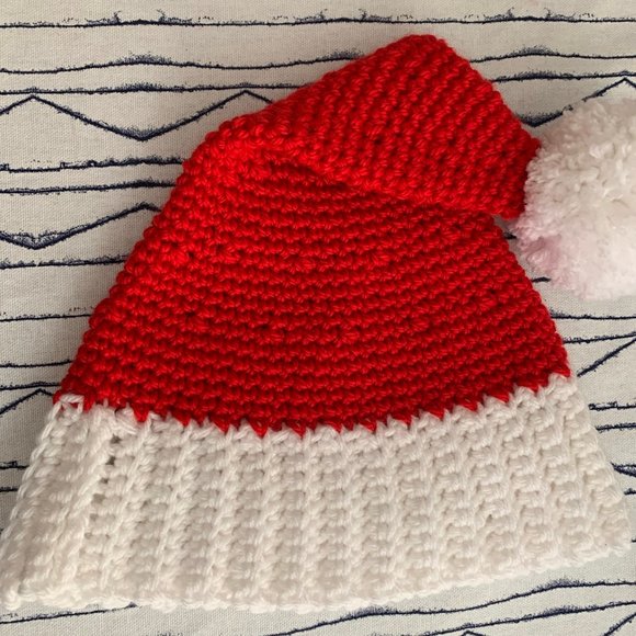 ⭐️Hand Crocheted Children's Christmas Santa Beanie - Picture 4 of 12